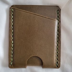 ScapeGrace Designs Slim Olive Leather Wallet